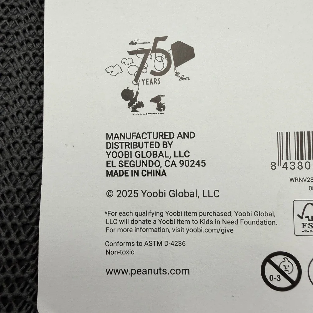 Yoobi x Peanuts Snoopy 75th Anniversary Ballpoint Pen 2 Pack Black Ink 1.0mm